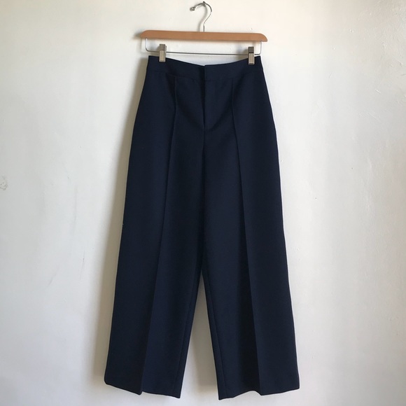 Club Monaco Pants - Club Monaco Navy High-waisted Trousers